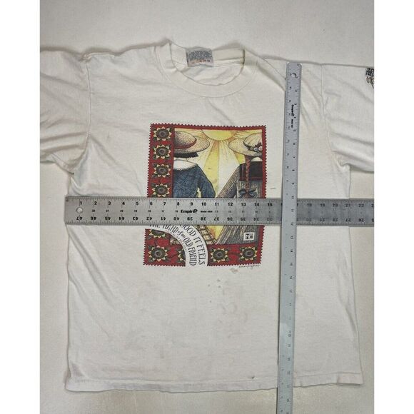 VTG How Good It Feels Mary Engelbreit Art T-shirt Women Large 90s Single Stitch - Picture 12 of 12